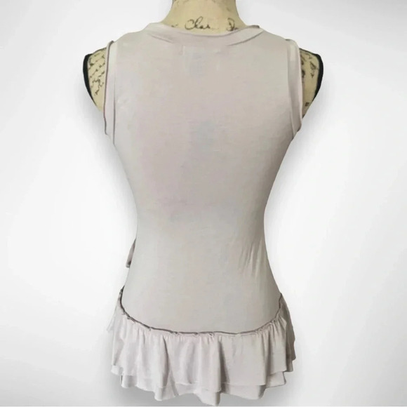 MISS CHIEVOUS Mauve Drop Waist Sleeveless Top With Rose Detailing Small | EUC - Picture 3 of 7